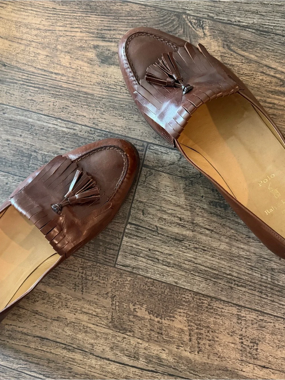 Polo by Ralph Lauren Brown Leather Tassel Kiltie Loafers